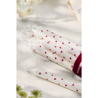 Свеча red hearts stearin Nordic