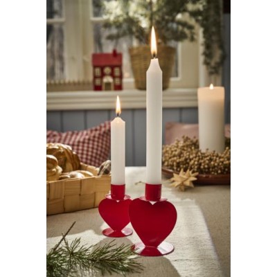 Подсвечник heart on base 8 см  для свечи d 2,2 см red