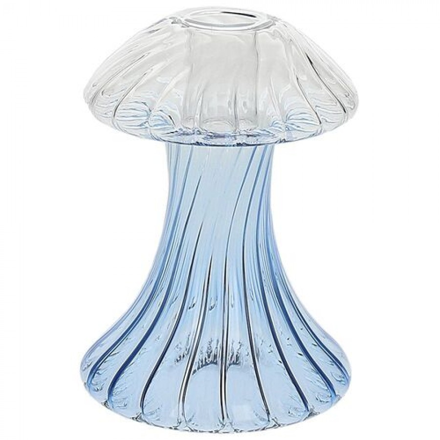 Подсвечник Gl Design Mushroom Blue 13 см
