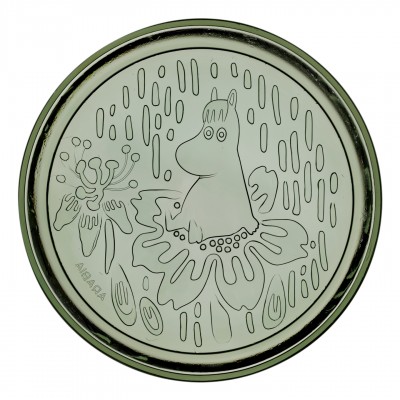 Тарелка стеклянная Moomin Мистический лес pine green 15 см