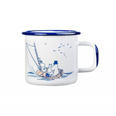 Кружка эмалированная Moomin Моряки White, 370 мл (ТОВАР ИЗ АУТЛЕТА)