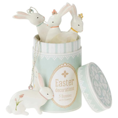 Набор подвесных укаршений Easter Кролик 5 шт.