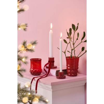 Подсвечник holder glass candle red для свечи d 2,2 см