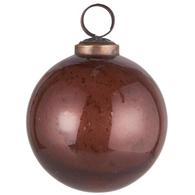 Новогодний шар Christmas pebbled glass coral almond