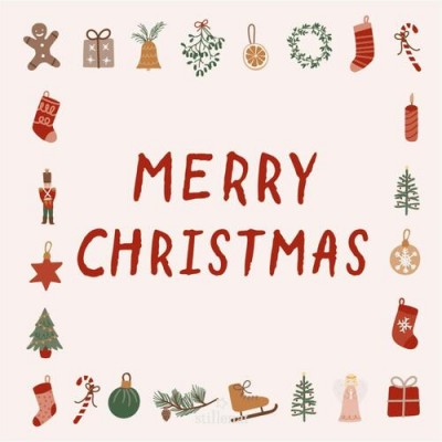 Салфетки бумажные Merry Christmas and Christmas motifs 33х33 см, 20 шт