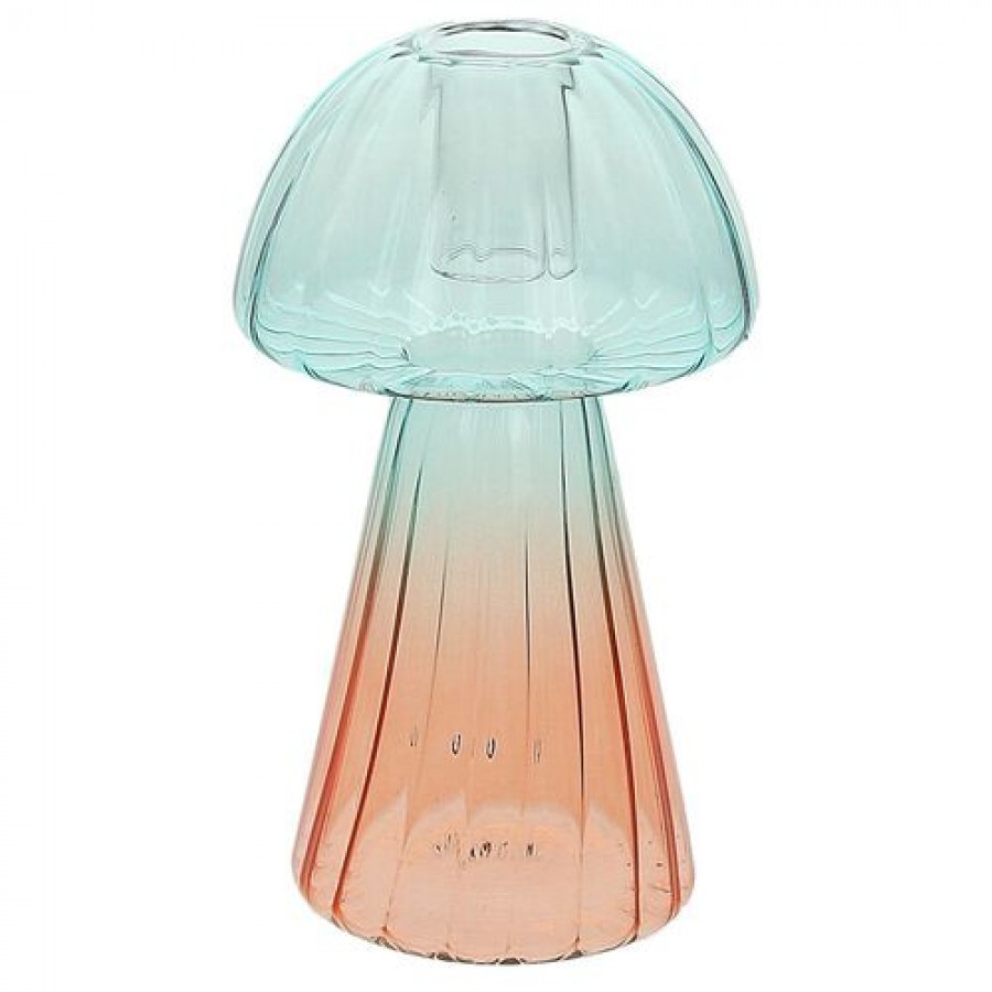 Подсвечник Gl Design Mushroom Arancio/Blu 15 см