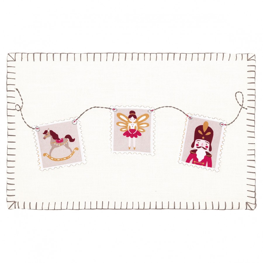 Наволочка Xmas letter white w emb 30x50 см