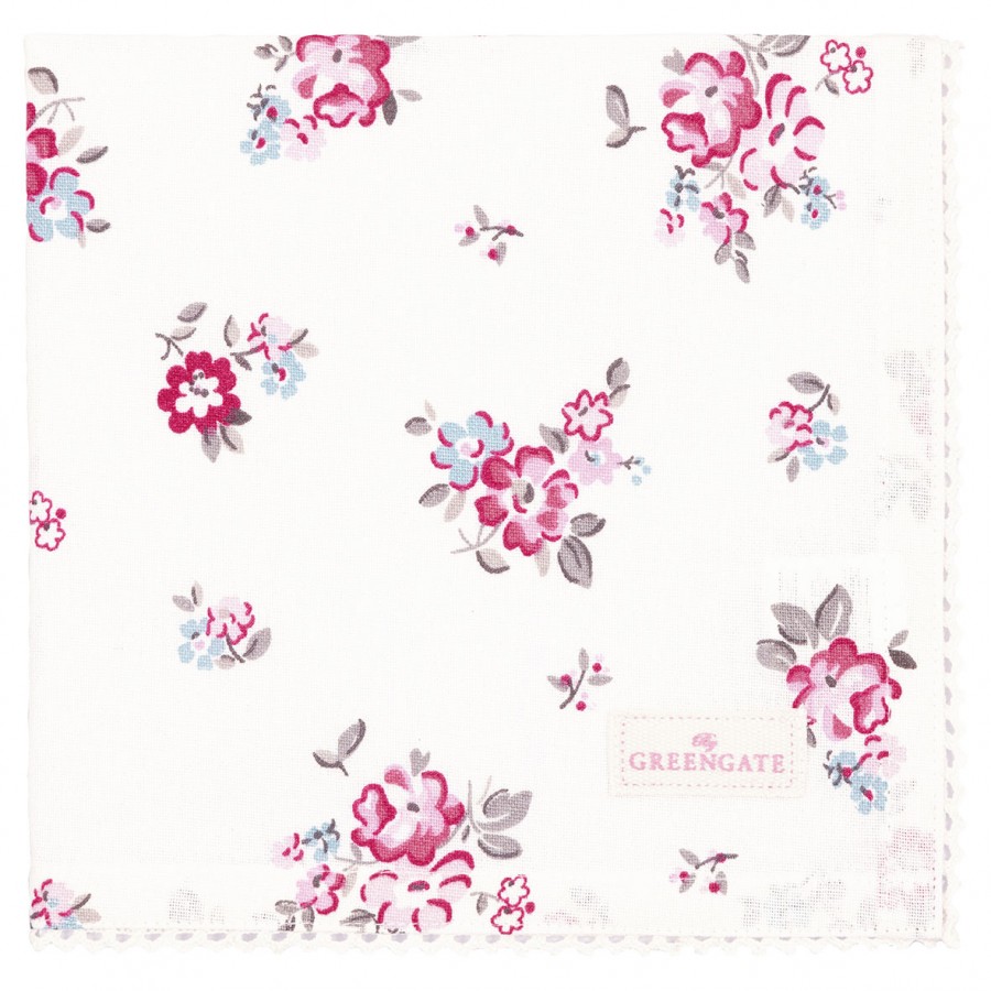 Салфетка with lace Elba white 40х40 см