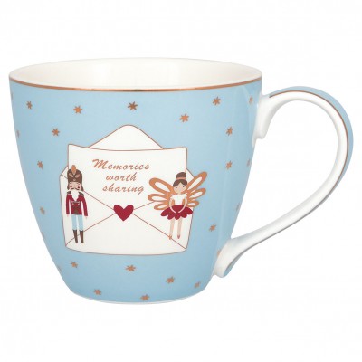 Кружка Xmas letter pale blue 370 мл