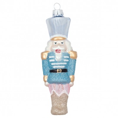 Елочная игрушка Nutcracker pale blue glitter large