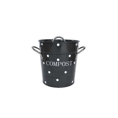 Контейнер для компоста Black with black dots 21x19 см